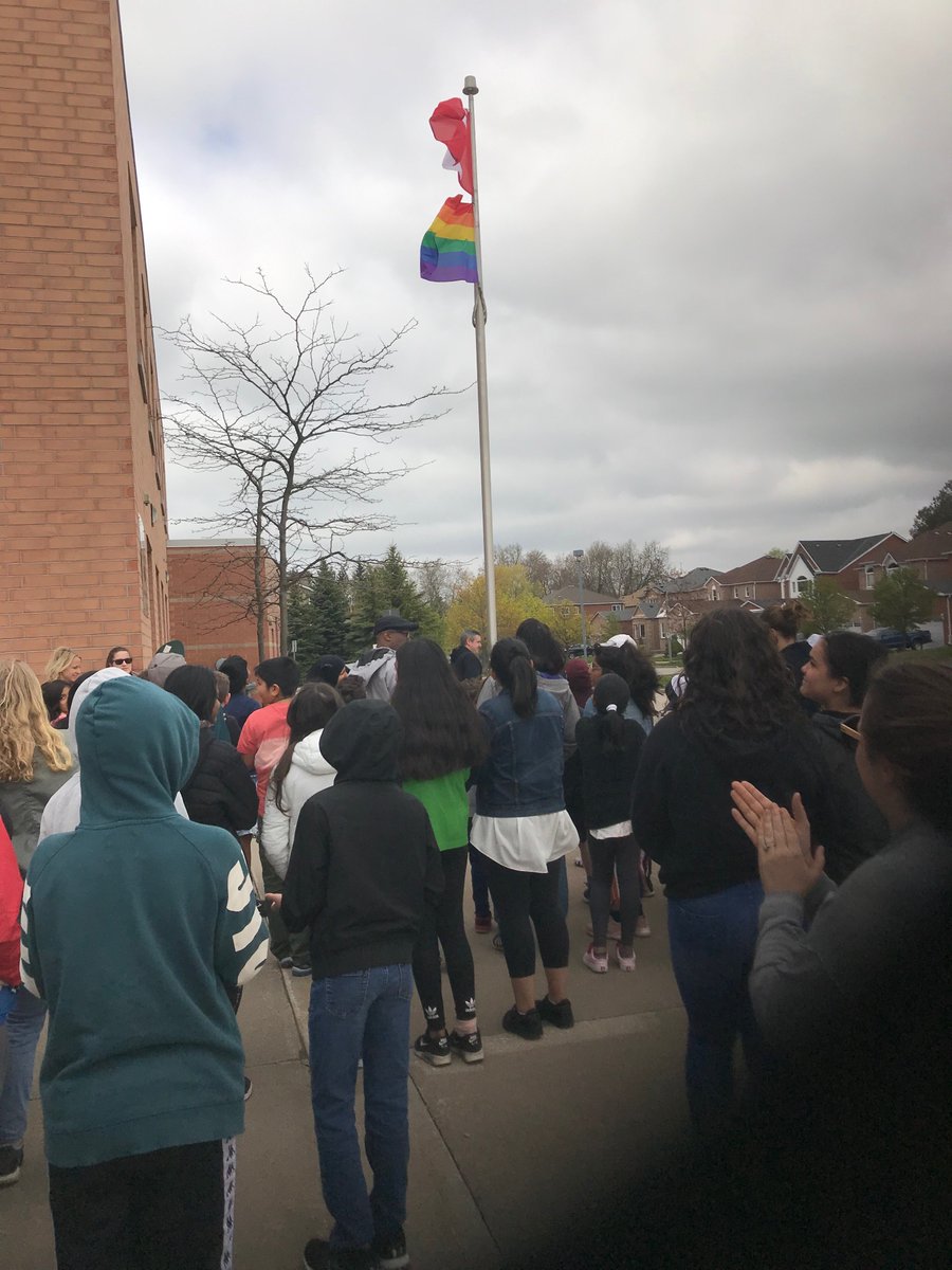 Raising the Rainbow flag <a href="/WestcreekPS/">Westcreek P.S.</a> #DDSBEquity