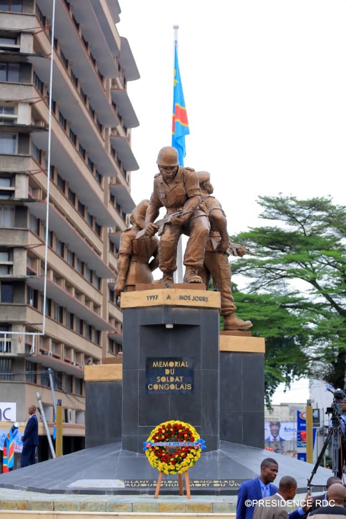 Résultat de recherche d'images pour "Le mémorial du soldat congolais à Gombe Kinshasa forescom"