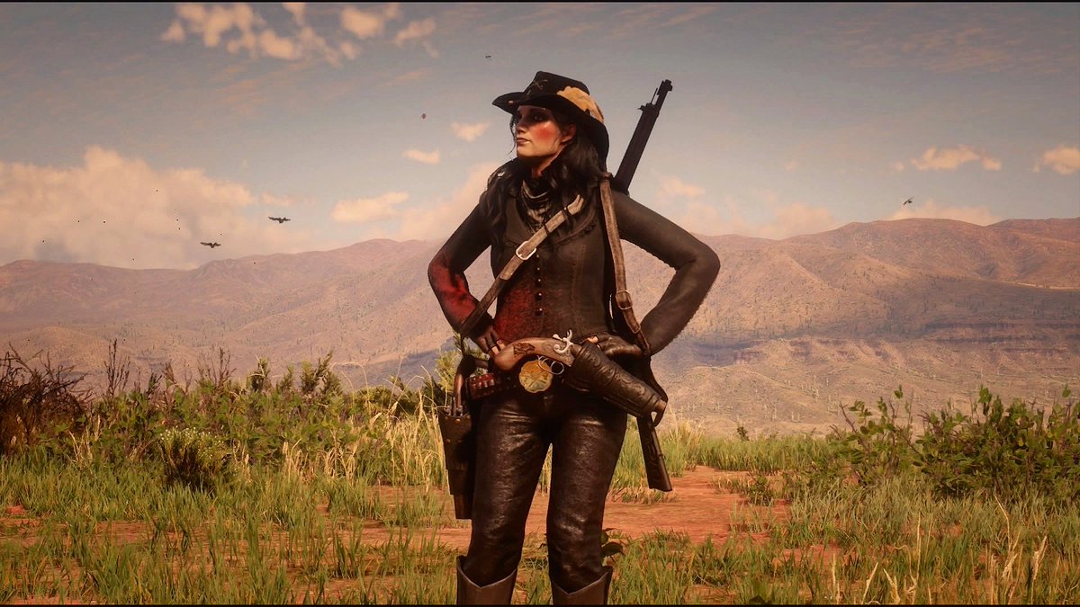 Shannon_360's tweet photo. Another messy day at work  #reddeadredemption2 #RDR2 #ps4share #RockstarGames #gamergram #RedDeadOnline #PhotoMode #ps4 https://t.co/XLro14CQCW
