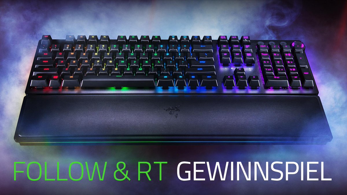 RazerGermany's tweet image. 🔁 FOLLOW &amp;amp; RETWEET #GEWINNSPIEL      

Wir verlosen eine Razer Huntsman Elite ⌨️
💜 Razer Opto-Mechanical-Switches 
💙 Handballenauflage 
💚 Unterbodenbeleuchtung 

Mitmachen, gewinnen, zocken!
Viel Glück 🍀   

🕔 Das #Giveaway endet am 19.05.2019 um 23:59 Uhr.
