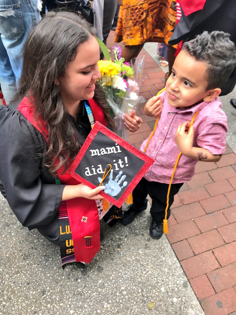 SupportGenHope's tweet photo. Another graduate to celebrate! Congratulations to Lilliany Graciano who graduated yesterday with a bachelor's degree in nursing from @UMDRightNow Baltimore! Her son Eli and the Generation Hope family are so proud!! #ghworks #TheFutureIsFamily https://t.co/keqx3J9hbu