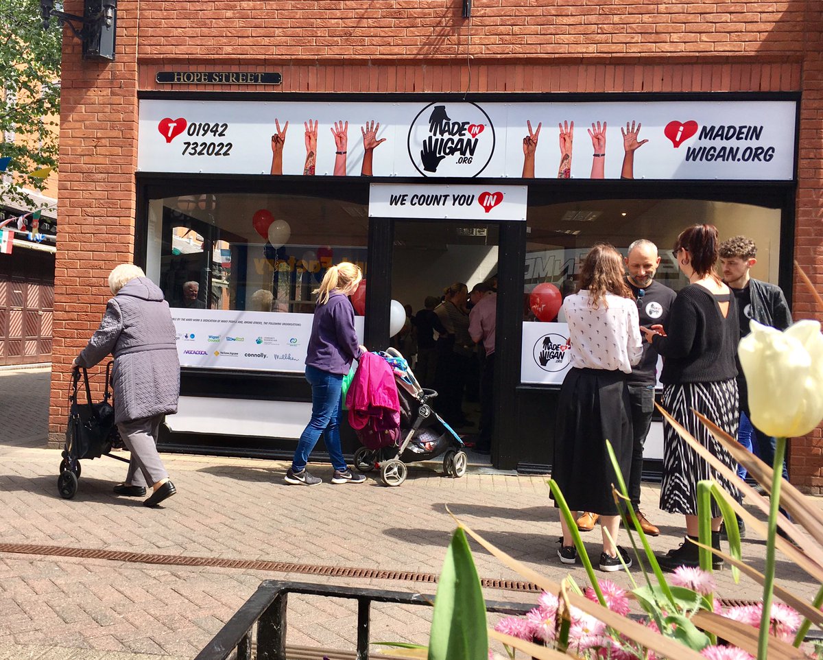 🙌 A high street hub to help people turn their talents or interests into a product or business. 

#MadeInWigan which opened today in Hope Street, Wigan is community business at its best! 

#TheDeal @peoplesbiz #CBWkd19