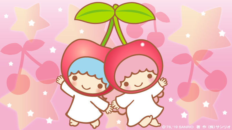 cherry smile 2girls multiple girls fruit food blue hair  illustration images