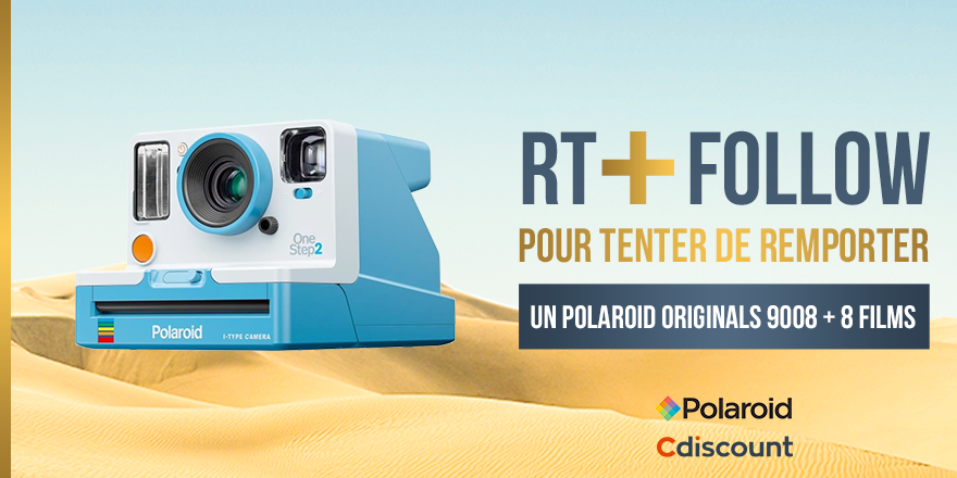 Cdiscount's tweet photo. 🎁 #Concours
Faites plaisir à votre Maman 😊

Tentez de remporter un POLAROID ORIGINALS OneStep 2 + 8 Films ➡ https://t.co/HVaB28B1Kd

🔸 Pour participer :RT + Follow @Cdiscount 
TAS 23/05 https://t.co/y2fT1paI8E