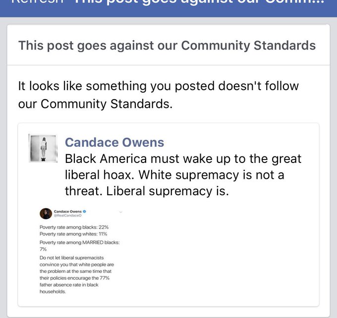 Facebook Suspends Candace Owens For Saying Liberal Policies Incentivize Fatherless Homes D6xJLPkV4AUA36R?format=jpg&name=small