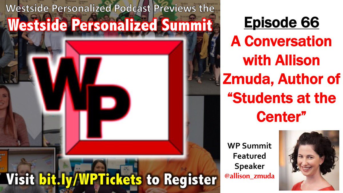 Amazing convo w @allison_zmuda on this week's Westside Personalized Podcast
Listen bit.ly/WPPodcast
Hear Allison & other #personalizedlearning gurus at #WPSummit19 bit.ly/WPTickets
#nebedchat #iaedchat #moedchat #sdedchat #iledchat #ksedchat #ksed #WestsidePL #tlap