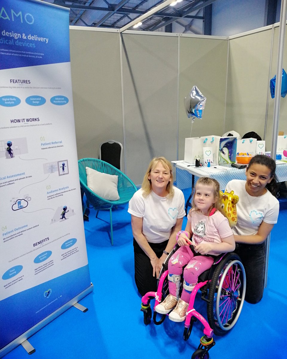 SummersStory1's tweet image. We met the team from @andiamohq. This team use 3d scanners and printers to make your Orthotics and ensure a perfect fit.
"Andiamo orthoses are up to 65% lighter than traditional ones, and so thin that you might not need orthopaedic shoes." #andiamohq @kidztoadultz @disabledliving