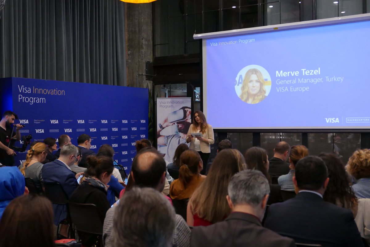 egirisim's tweet image. Visa Türkiye (@Visa_TR) genel müdürü Merve Tezel, Visa İnovasyon Programı&apos;nın açılış konuşmasını gerçekleştirdi ve program başladı. Seçilen girişimler Visa&apos;nın global ağından faydalanabilecek. #visainnovationprogram