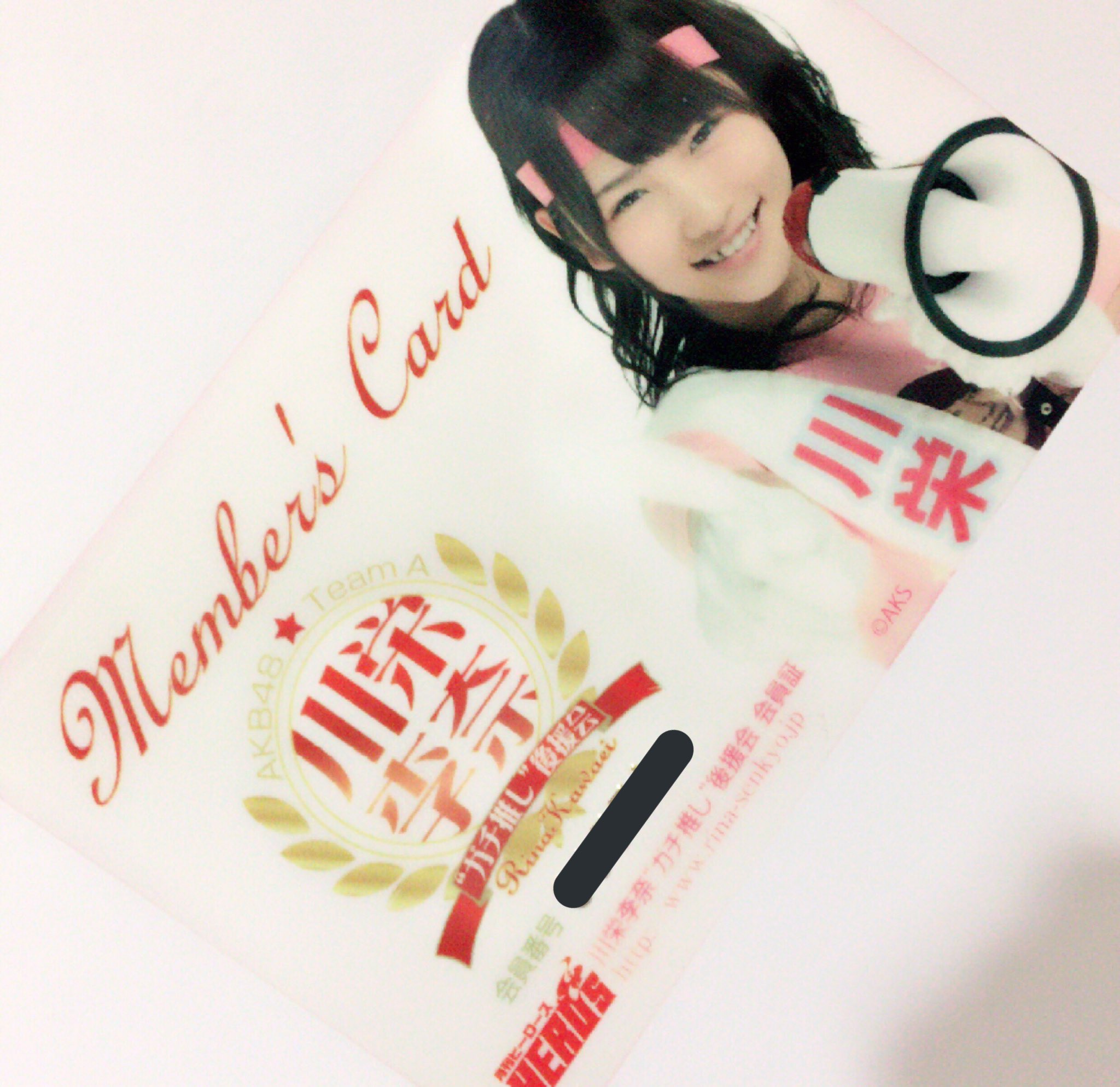 月刊ヒーローズ 川栄李奈“ガチ推し”後援会 会員証