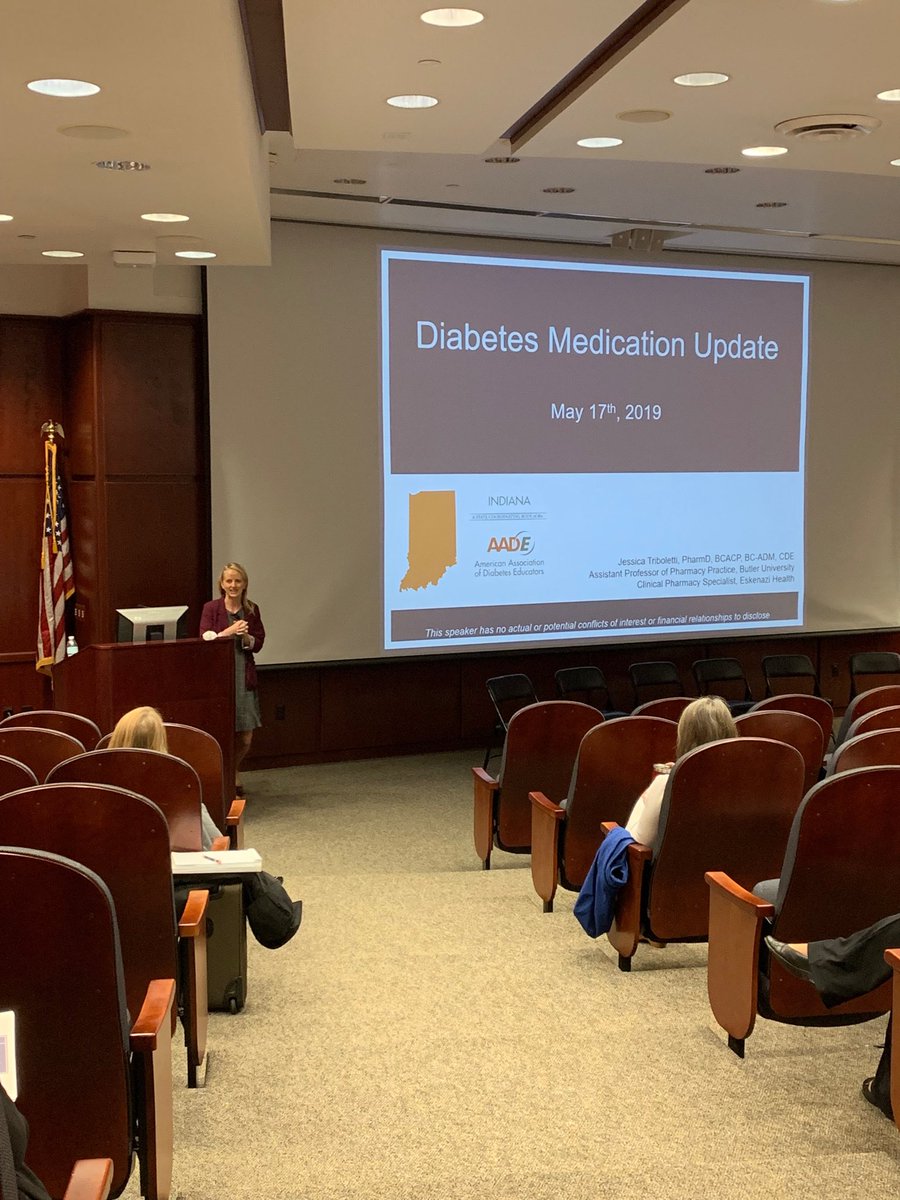 IndianaAADE's tweet image. ⁦@Jtriboletti⁩ giving our educators an update on diabetes medications #INaade