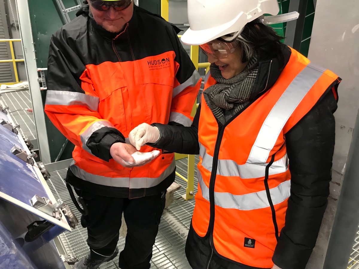 CanadaDenmark's tweet photo. Thanks to @HudsonGreenland for the informative and fantastic tour of their White Mountain mine and processing plant outside of #kangerlussuaq. Impressive to see the 🇨🇦🇬🇱 collaboration at work! #economicdevelopment #Greenland #northernmining https://t.co/P8eE33JCpR
