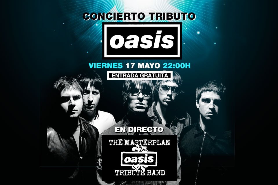Concierto tributo a #Oasis esta noche con los increíbles "The Masterplan" en Thundercat Club a las 22:00h!! Entrada gratuita!