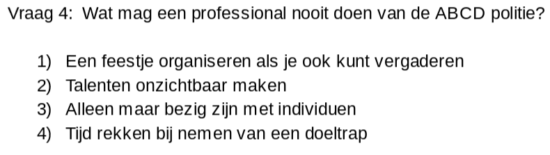 Wat mag een professional nooit doen van de ABCD politie? #abcd #popeldag