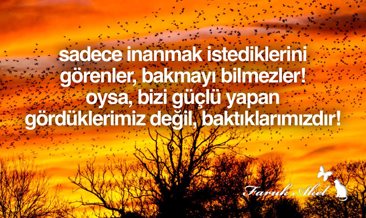 Sadece görmek istediklerini gören o kadar çok insan var ki... Bakamamak, sıradan hale gelmiş adeta... Oysa bakamamak, durum analizi yapamamak, resmin bütününü görememek anlamına geliyor.
 #görmek #bakmak #inanmak #güçlüolmak #potansiyel #etkililiderlik #değişimyönetimi