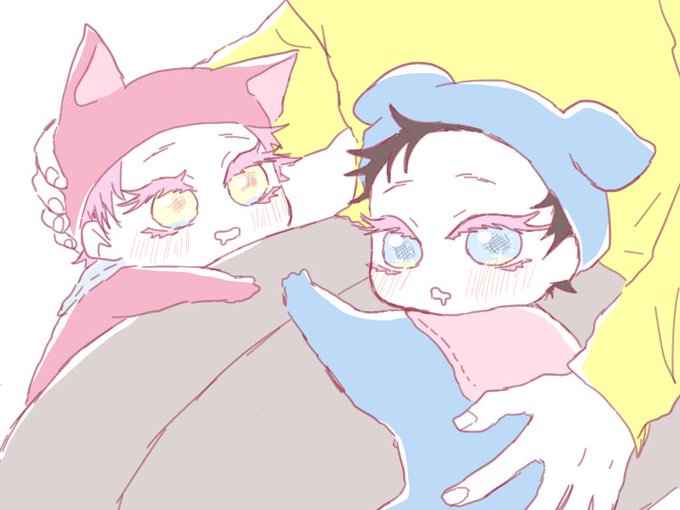 ❄️むむこさんがTwitterに投稿した猗窩座(鬼滅の刃)のイラスト。