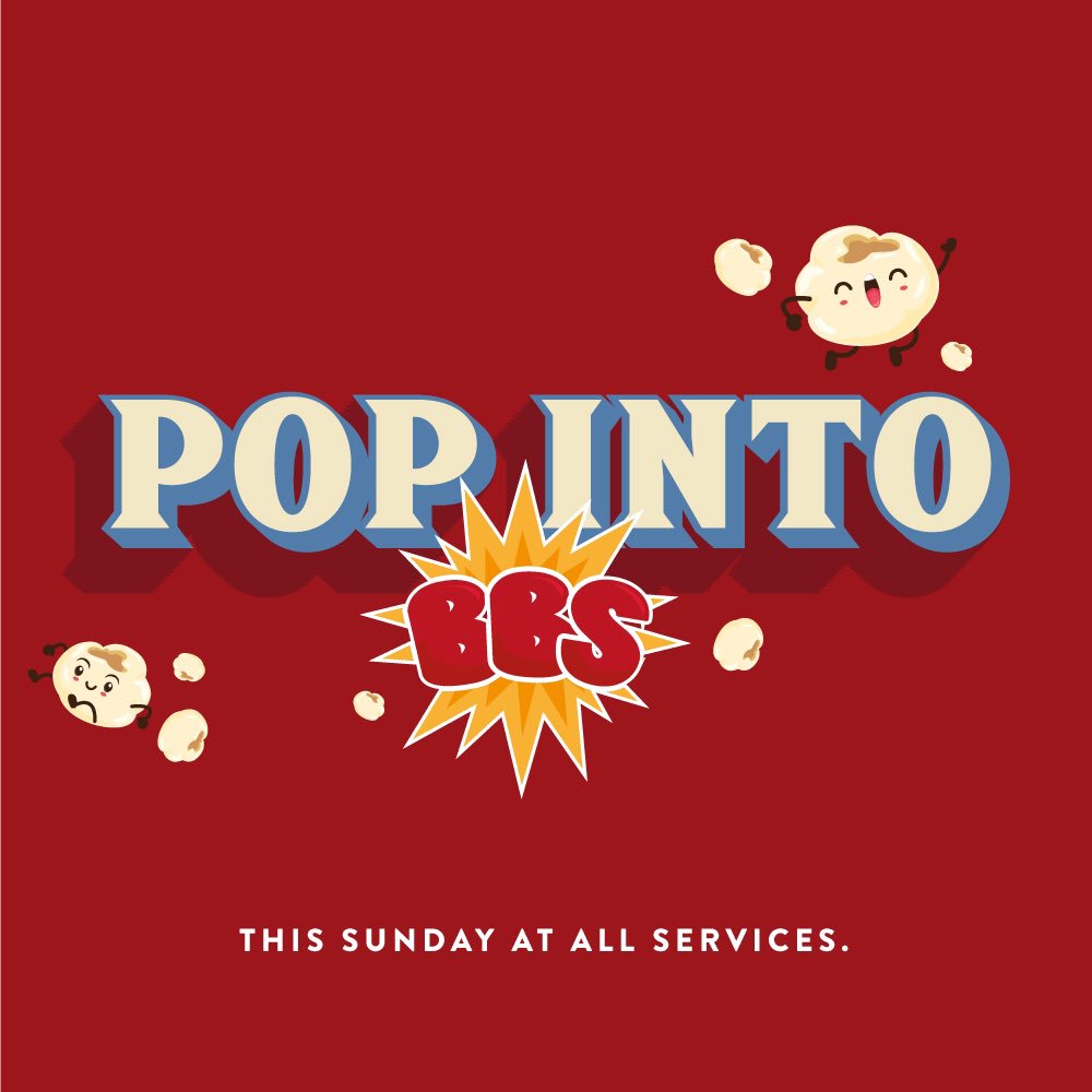 wearegatheringc's tweet photo. Hey there Lifepoint! This Sunday we’ll be enjoying popcorn and fun over near our Big Blast Studios! Whether you have a child or not, come on over and pop into BBS! 🍿🍿 https://t.co/zTzXrs2wvx