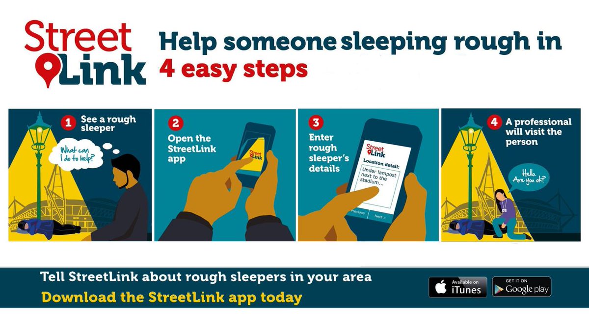 Action Homeless (@action_homeless) on Twitter photo Seen someone rough sleeping? One thing you can do is contact <a href="/Tell_StreetLink/">StreetLink</a> who alert local services and outreach teams so they can head out and offer support. Seen someone rough sleeping? One thing you can do is contact <a href="/Tell_StreetLink/">StreetLink</a> who alert local services and outreach teams so they can head out and offer support.