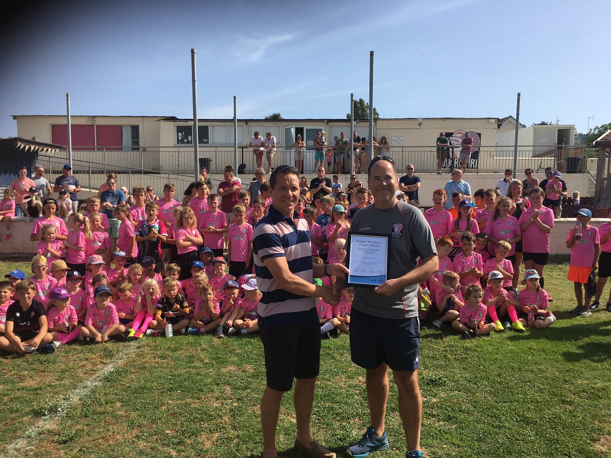 AKI Rugby Tens (@aki_rugby_tens) on Twitter photo Mr Michael Collins of RAF Akrotiri Rugby Club being presented his RAFRU Presidents Recognition Award 2019 by Stn Cdr Gp Capt Chris Snaith, for services to Youth Rugby <a href="/RAFAkrotiri/">RAF Akrotiri</a> and across Cyprus. <a href="/TugWilson3/">Tug Wilson MBE</a> <a href="/RAFRugbyUnion/">RAF Rugby Union</a> <a href="/StnCdrAkrotiri/">Gp Capt Simon Cloke</a> <a href="/RAFAkrotiri/">RAF Akrotiri</a> Mr Michael Collins of RAF Akrotiri Rugby Club being presented his RAFRU Presidents Recognition Award 2019 by Stn Cdr Gp Capt Chris Snaith, for services to Youth Rugby <a href="/RAFAkrotiri/">RAF Akrotiri</a> and across Cyprus. <a href="/TugWilson3/">Tug Wilson MBE</a> <a href="/RAFRugbyUnion/">RAF Rugby Union</a> <a href="/StnCdrAkrotiri/">Gp Capt Simon Cloke</a> <a href="/RAFAkrotiri/">RAF Akrotiri</a>