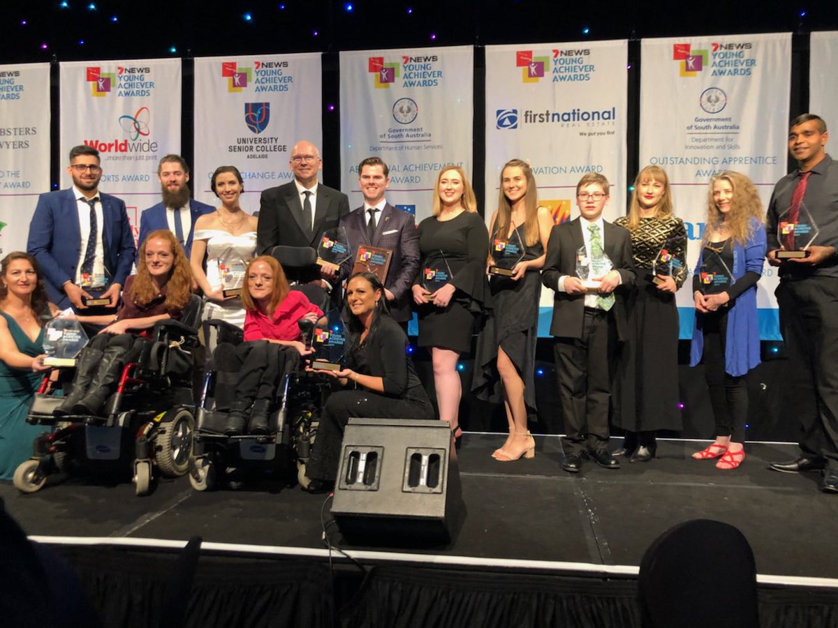 HonDGP's tweet photo. Congratulations to South Australian Young achiever of the year - Sean Grealy and all the finalists for 2019 an amazing group of people #syaa https://t.co/dfU1rqQeKE