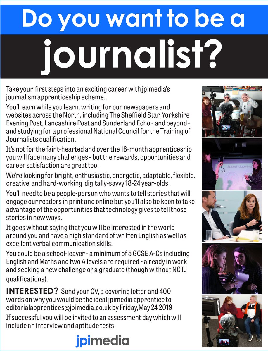 E_Beardmore's tweet image. Just one week left to apply to be one of the next apprentices @JPIMediaLtd. Earn while you learn, and never be bored