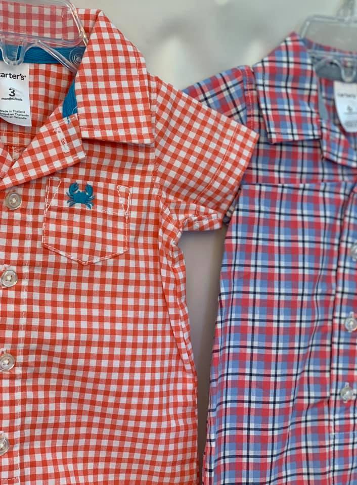 LeewardFDN's tweet photo. Shopping for your little ones? Check out our children’s clothing section. 👶Pictured - Carter’s Plaid Rompers: 3 months & 6 months ($4.95 each) headed to our Salisbury store.
#ThriftStore #ThriftShop
#RecycleReuseRenew #FeedClotheComfort
#ChildrensClothing #ProceedsStayLocal https://t.co/HAcZfYziI9