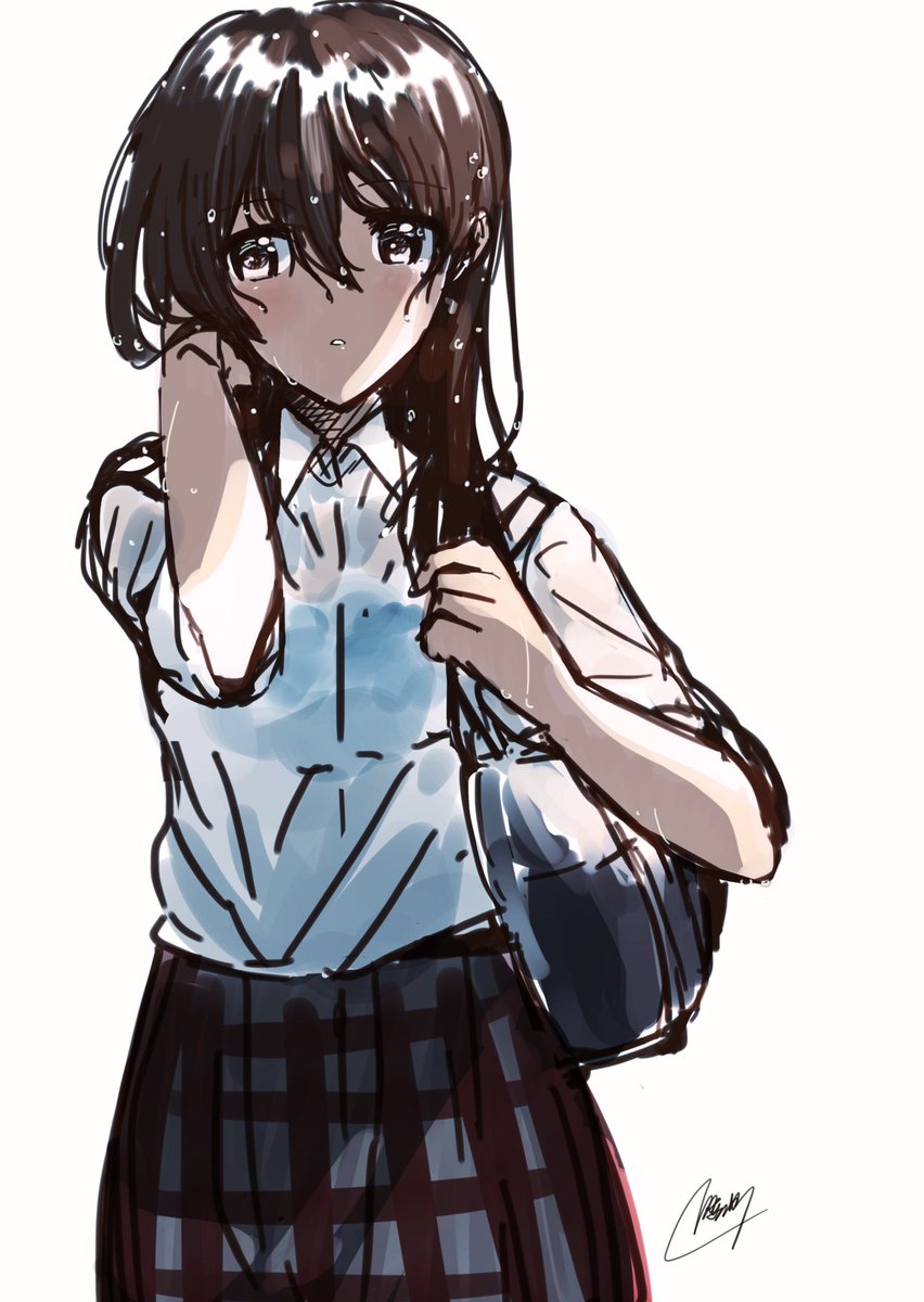 有里ゆり 今日のrkgk 濡れ髪女子 イラスト オリジナル 有里ゆり 今日のrkgk 濡れ髪女子 イラスト オリジナル