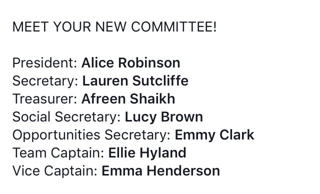 Congratulations to our 2019/20 Riding Committee 🎉🎉