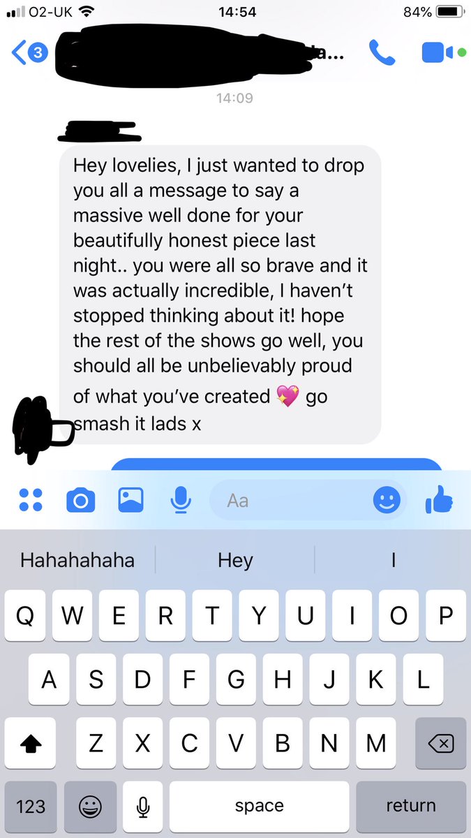 Project84Show's tweet image. What lovely feedback we had from an audience member last night! Thank you so much❤️ catch our show tonight at the unity 7.30pm or tomorrow at 1pm 🙌🏾