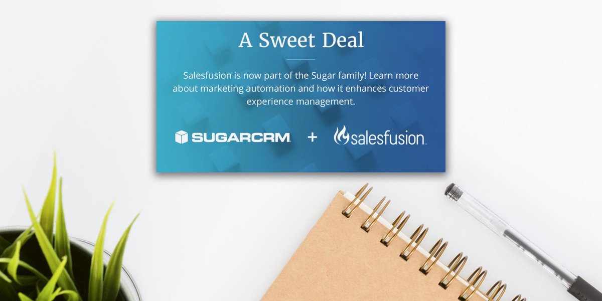 RolustechCRM's tweet image. Salesfusion is now under the SugarCRM umbrella. Take a look at what this SugarCRM acquisition of Salesfusion means for Sugar.
#SugarCRM #Salesfusion #Acquisition #Implications
buff.ly/2JOi7Yq
