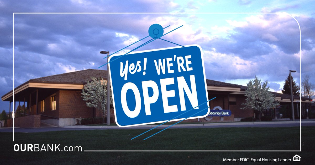 Our South 19th drive-thru is now open on Saturdays! 
9 am - 1 pm  ///  670 South 19th Ave.
Member FDIC