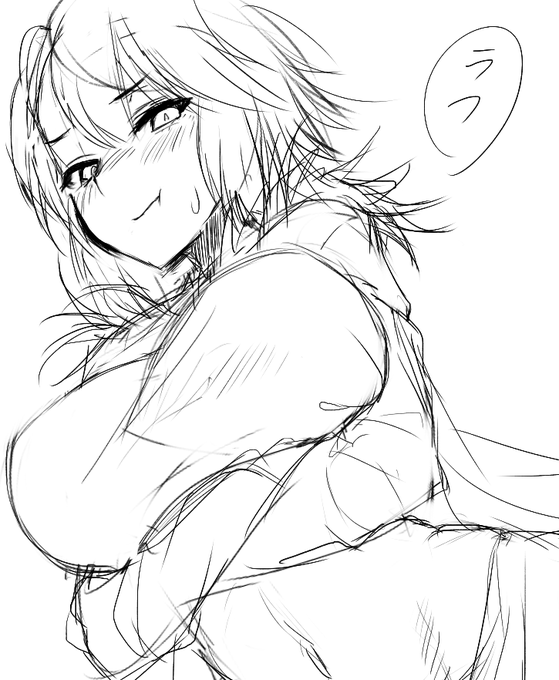 サークルカットのラフ 