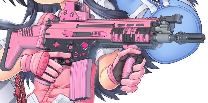 Pink🐷🐷🐷😊!
pink girl&amp;gun&amp;pants🐷🐷🐷😊 