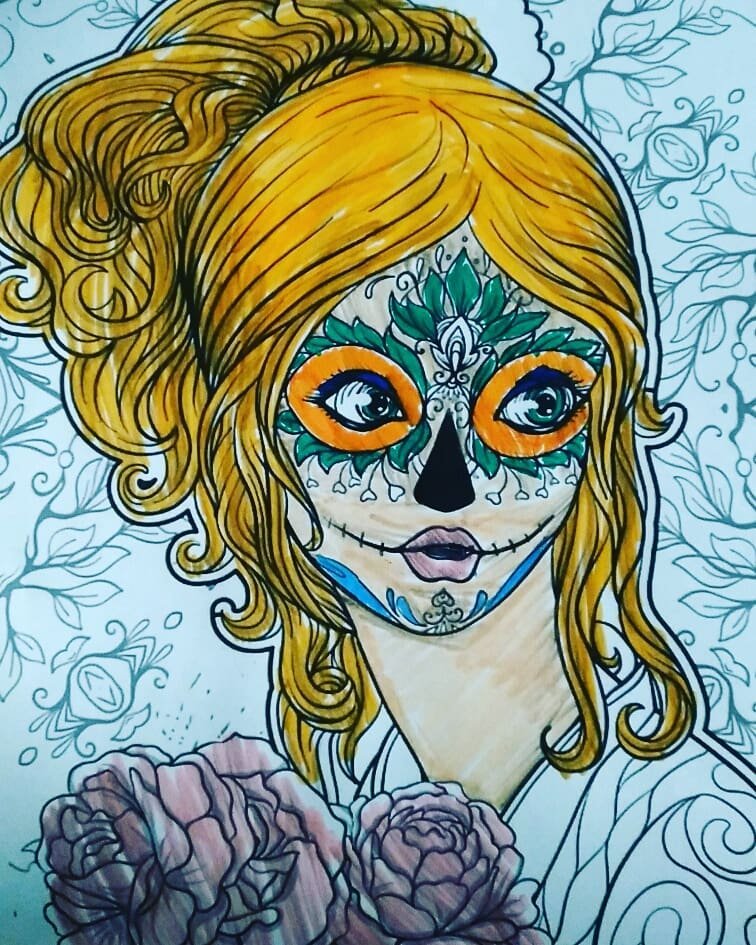 SparklewithDani's tweet photo. This cute girl is from the Spooky Halloween coloring book by Blush Design! The rest of the book is full of monsters and pumpkins! Super cute!

https://t.co/RZFEfhhdo0

#halloween #amazon #tomoson #cutie #halloweengirl #blushdesign #promoter #reviewer #holiday #adultcoloringbook https://t.co/MtScB4KpKL