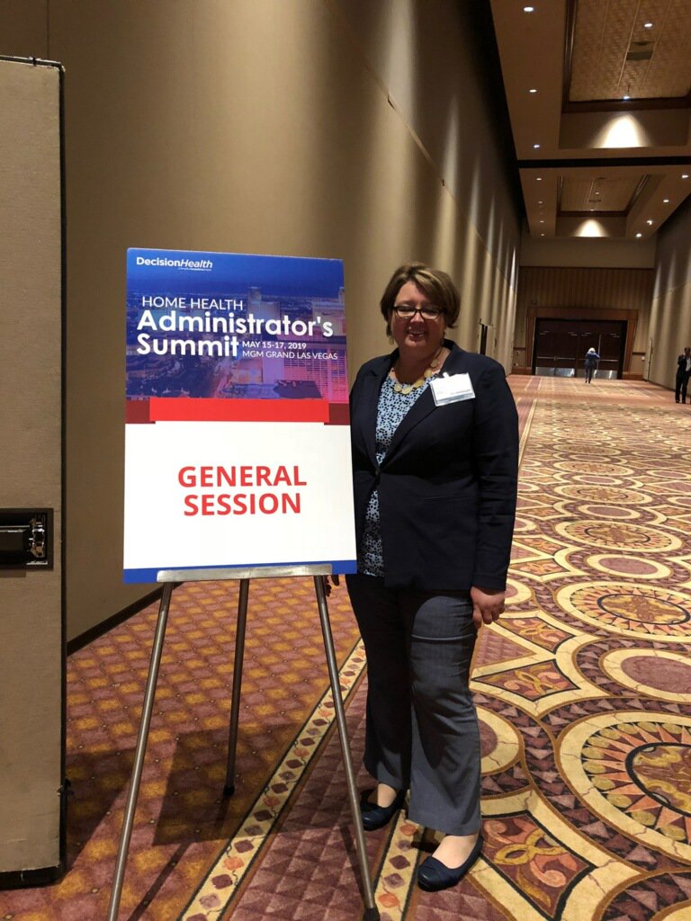 Qualidigm's tweet image. Qualidigm team members are presenting all across the U.S. this week! Charlotte Steniger, RN MSN COS-C, CHAP, ACHC, presented at the Home Health Administrator's Summit yesterday in Las Vegas! Her presentation covered workplace recruitment &amp;amp; retention qualidigm.org/our-services/