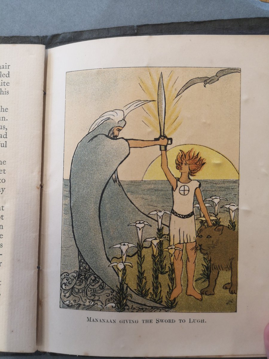 This beautiful edition of The Coming of Lugh, a Celtic wonder tale illustrated by Maud Gonne, by Ella Young. #MSI19 @Irish_Lit