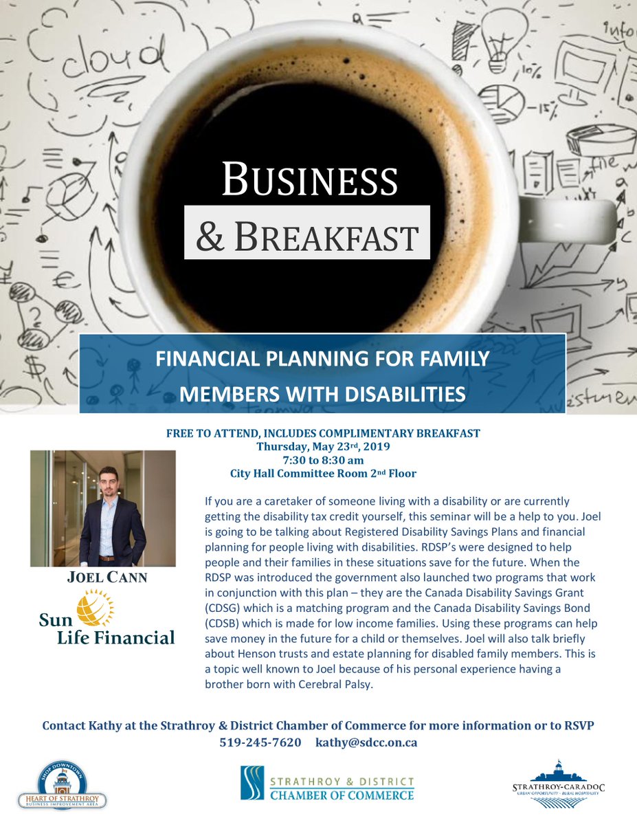MoSC_EcDev's tweet image. Join us May 23 @ 7:30-8:30am at City Hall to learn about #financialplanning with Joel Cann! 

RSVP to Kathy at @StrathroyCofC if you plan to attend (519-245-7620 or kathy@sdcc.on.ca)