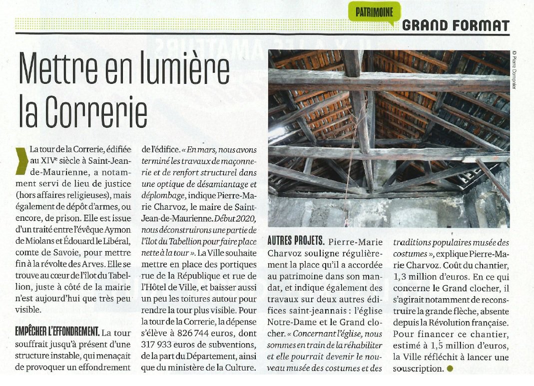 Point sur les travaux de réhabilitation du patrimoine historique Saint-Jeannais aujourd'hui dans <a href="/lvn_73/">La Vie nouvelle</a> 
#Maurienne #Patrimoine