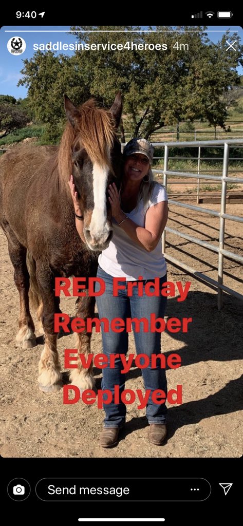 SISRanches's tweet photo. #REDFriday until they all come home! #ThankingThemForTheirService #Heroes #Horses #Healing https://t.co/ibUN2plmKV