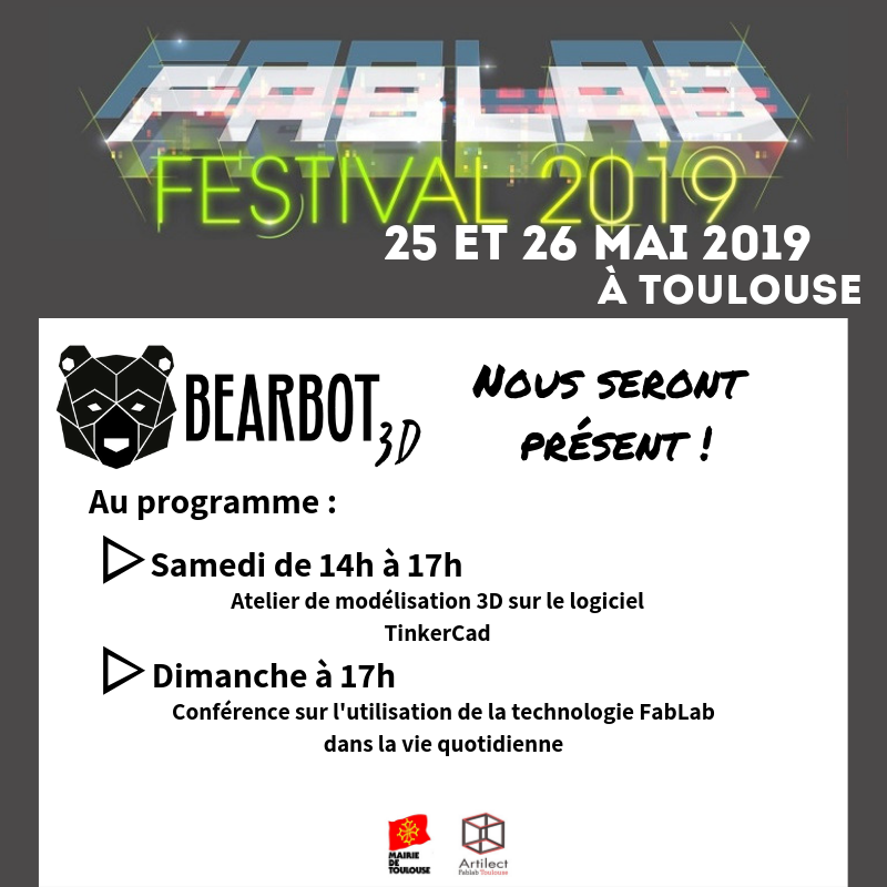 Bearbot_3D (@3dbearbot) on Twitter photo Nous sommes présent au <a href="/FablabFestival/">Fablab Festival</a> ! 🎊
Le plus grand festival de technologie est présent à Toulouse ! 🤩👌
Venez nombreux ! 🙋♂️
Pour y voir les conférenciers clique ici : 👇
fablabfestival.artilect.fr/conferenciers/ Nous sommes présent au <a href="/FablabFestival/">Fablab Festival</a> ! 🎊
Le plus grand festival de technologie est présent à Toulouse ! 🤩👌
Venez nombreux ! 🙋♂️
Pour y voir les conférenciers clique ici : 👇
fablabfestival.artilect.fr/conferenciers/