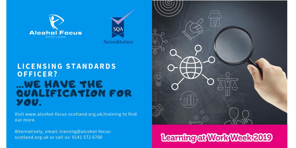 AlcoholFocus's tweet photo. We offer the mandatory qualification for Licensing Standards Officers employed by their local Council - find out more https://t.co/lW75k9LEX1
#LearningAtWorkWeek2019 #ShapingTheFuture #alcohollicensing #SME #training #alcoholtraining #alcohol https://t.co/nDPyfWXBt5