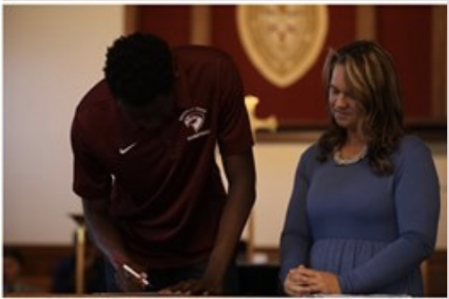 Congratulations to Class of 2019 <a href="/Charbar30/">Charlie Barnett</a> (<a href="/bschoops/">Birmingham-Southern Men's Basketball</a>) , <a href="/Michael_Caprise/">Michael Caprise</a> (<a href="/SwatMBasketball/">Swarthmore Men's Basketball</a>) and @Saliou_Diop259 (<a href="/Fairmont_Hoops/">Fairmont State Men’s Basketball</a>) on signing their letter of intent to play college basketball next year. 🔥🔥🔥

#VESFamily #VEStrong