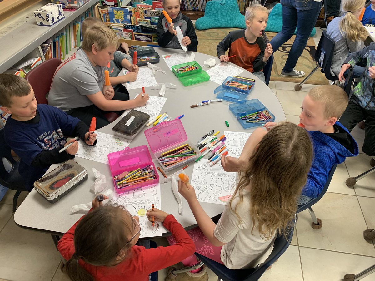 blcordingley's tweet photo. Popsicles and coloring for last reading buddies #headingtofirstandthird #milbankschools https://t.co/xbLo5PtXjX