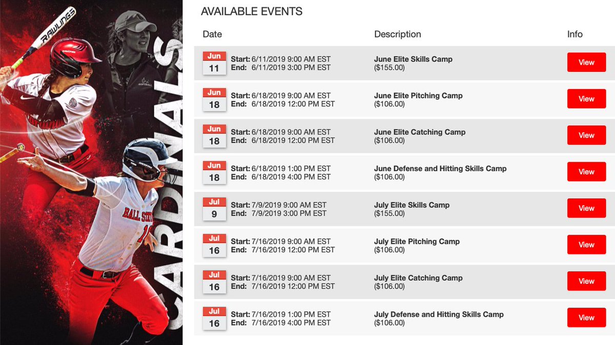 BallStateSB's tweet photo. Our summer plans are set ... How about yours?

Join us for 1⃣, 2⃣, 3⃣ ... or heck, even ALL of our 2019 Summer Camp sessions! Looking forward to seeing YOU at the field

More info: https://t.co/4tEjREOzPS

#ChirpChirp | #WeFly | #SummerTime | #SummerFun | #CampSeason https://t.co/5k0HXl9WDB