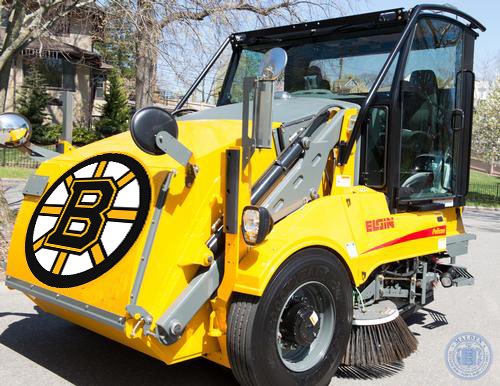 TheCityofMalden's tweet photo. This machine is particularly good at sweeping up after hurricanes. Congrats to the @NHLBruins on their trip back to the #stanleycup⁠ ⁠ #gobruins #wewantthecup #bruins #bostonbruins #malden #cityofmalden https://t.co/66F9d6fdPz