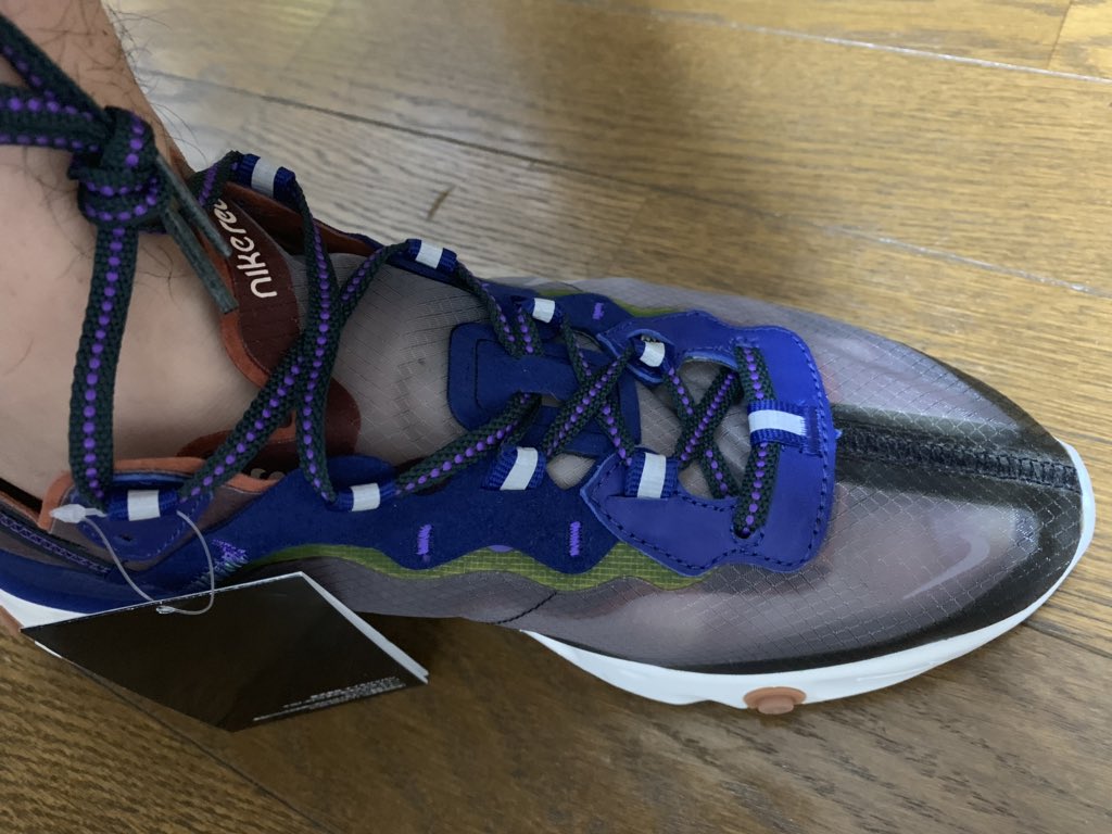 KaichiGamez's tweet image. 届きました!
こんな靴履いたことないw
裸足で履いてみたけど、結構透けます。かなり通気性良さそうで夏はこれでしっかり歩き回れそう。
耐久面は心配だから大事にしなければ。
これはいい買い物しました^_^
#reactelement87