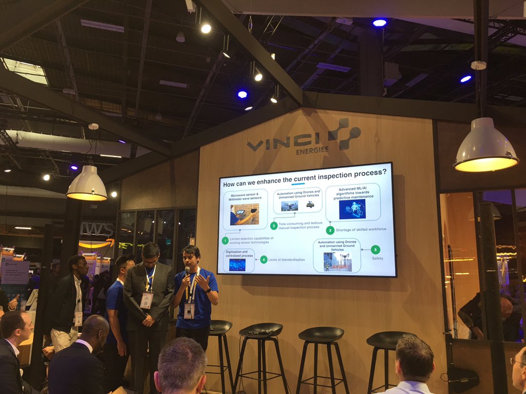 VINCIEnergies's tweet photo. Challenge: Support the detection of maintenance operation on #buildings thanks to drones ▶️ WaveScan #RealTimeWorld #VivaTech https://t.co/VgyJ7JYkae