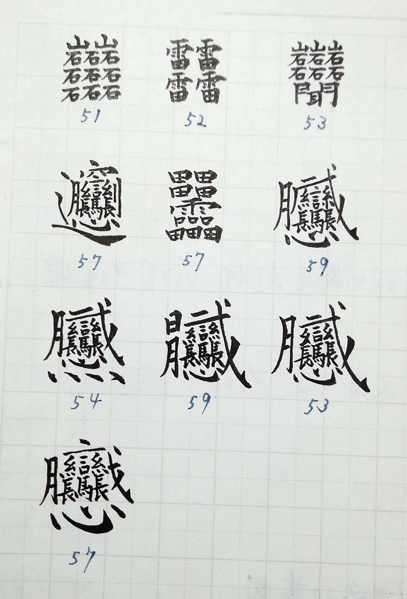 拾萬字鏡 50画台の漢字 数え間違いあるかも T Co S0bu3e0eyp Twitter