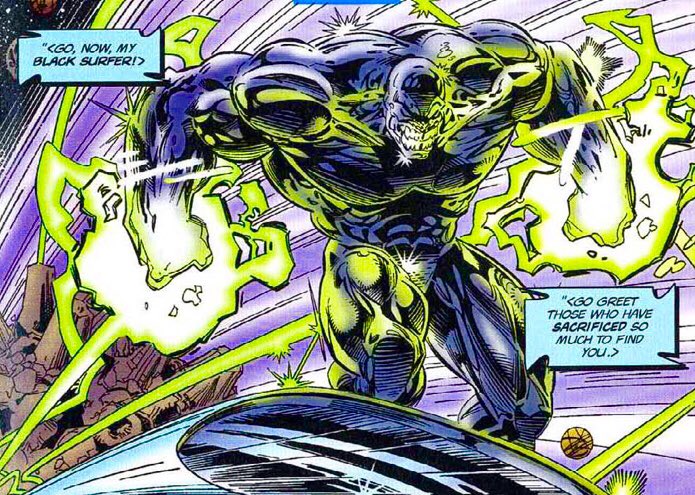 dano_cosmic's tweet photo. Not so sure the upcoming #SilverSurferBlack book by #DonnyCates will touch on this but here’s the #BlackSurfer.
✨
#SilverSurfer #117 (Vol. 3, 1996)
✨
#GeorgePerez #ScotEaton #DonHudson #TomSmith #JohnCostanza
✨
#UniLord #MarvelCosmic https://t.co/mBBXUAumcu