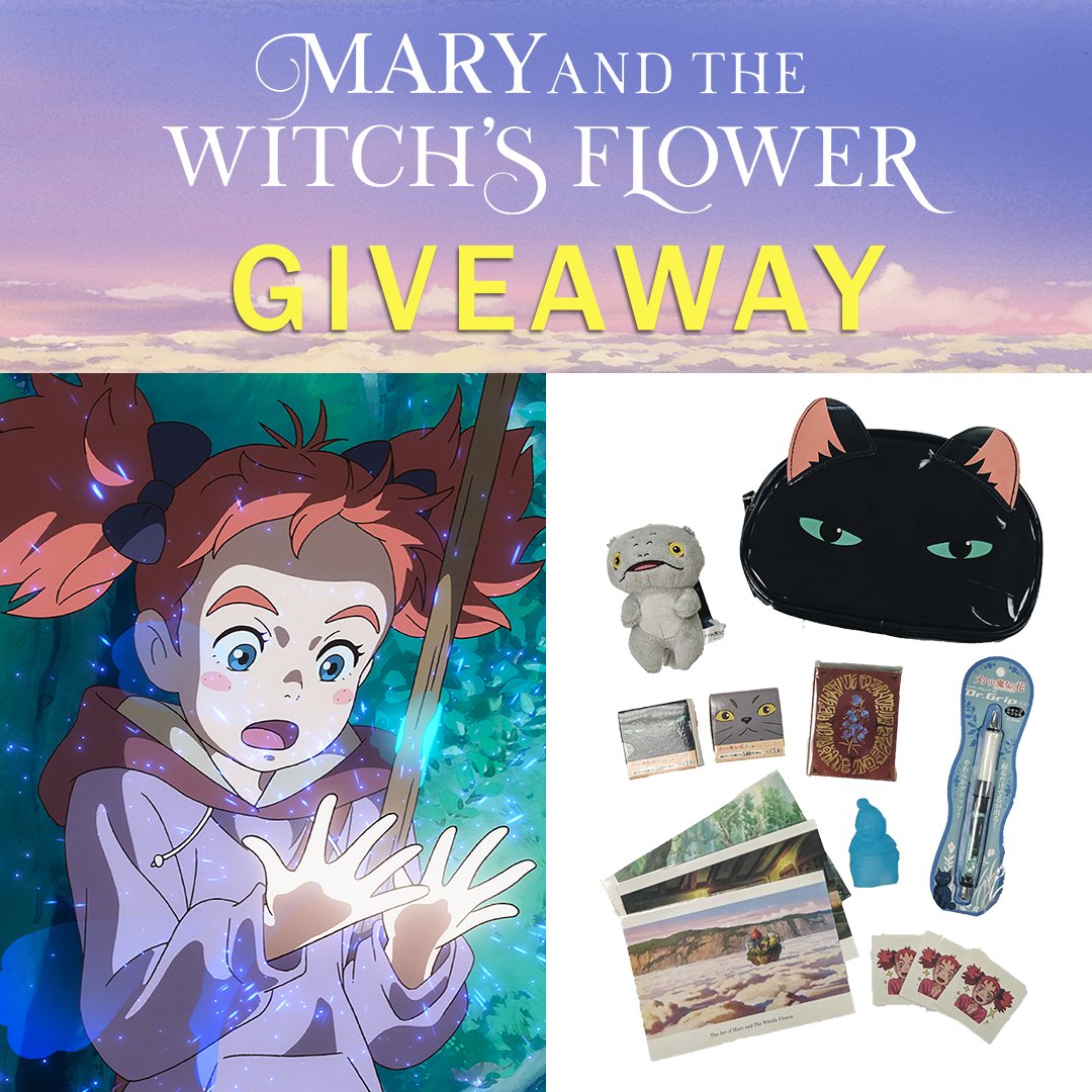 GKIDSfilms's tweet photo. 🔮 #GKIDSGiveaway Alert 🔮
The ultimate #MaryAndTheWitchsFlower giveaway: The film on Blu-Ray/DVD &amp; exclusive Mary merch! Retweet &amp; follow GKIDS on Twitter for a chance to win!

Get MARY AND THE WITCH’S FLOWER on Blu-Ray &amp; DVD at https://t.co/F3gN1W8ph8
 #StudioPonoc https://t.co/fOCLD92ZfP