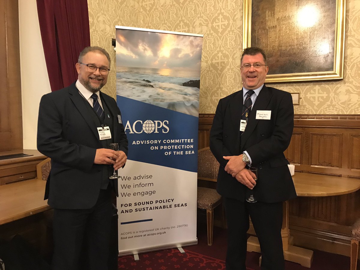 SUT_news's tweet photo. CEO Steve Hall &amp; LSE Branch Vice-Chair Keith Broughton were invited to the Advisory Committee on Protection of the Sea #ACOPS reception at the House of Lords this evening. It’s one of the oldest marine NGOs established 67 yrs ago by future PM Jim Callaghan #policy @IMarEST @MTS https://t.co/haItCyXBmC